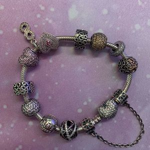 SOLD - Pandora bracelet with charms